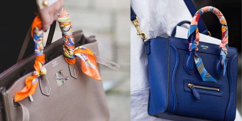 how to TIE A SCARF on your HANDBAG, Louis Vuitton Nice Mini