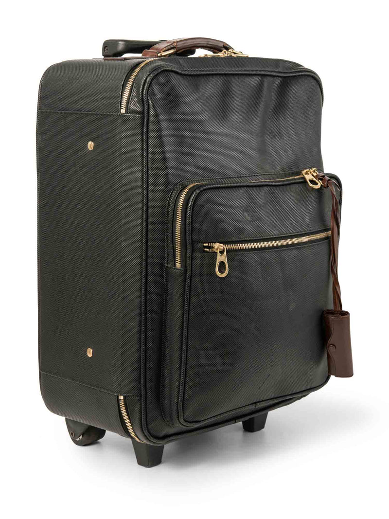 Bottega Veneta Carry-On Suitcase Black Brown-designer resale
