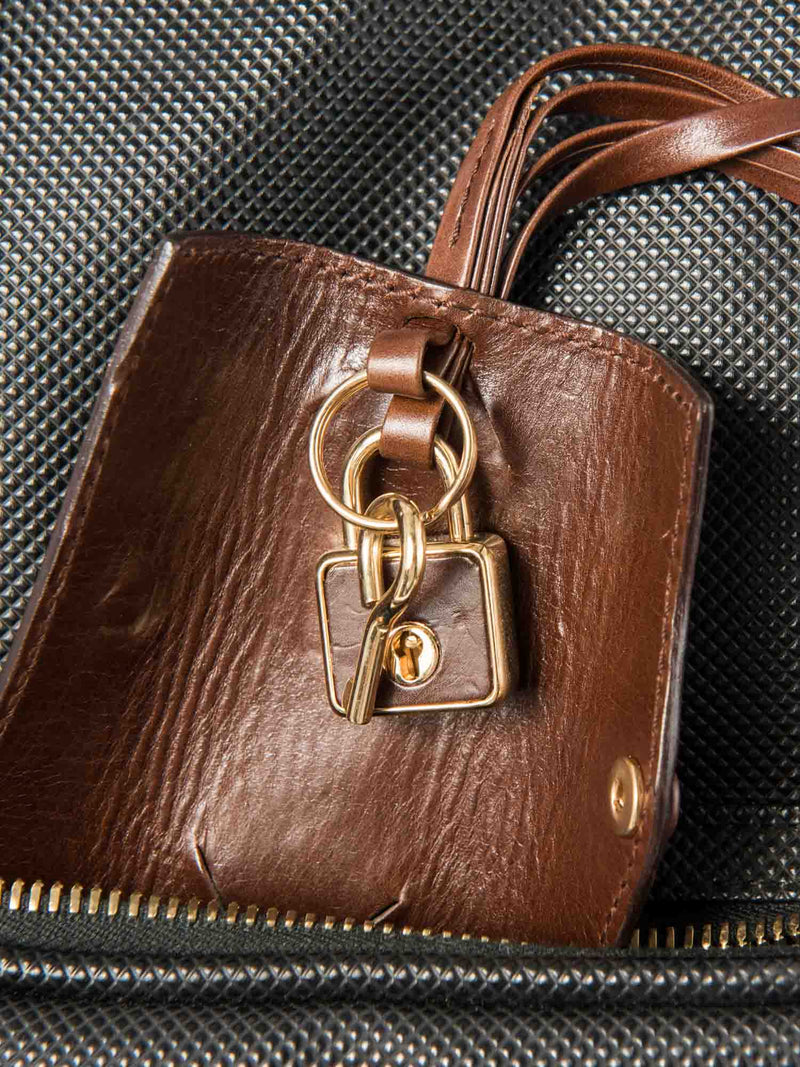 Bottega Veneta Carry-On Suitcase Black Brown-designer resale