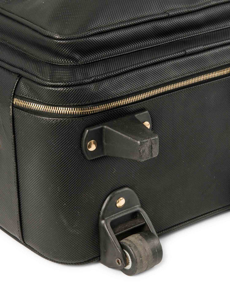 Bottega Veneta Carry-On Suitcase Black Brown-designer resale