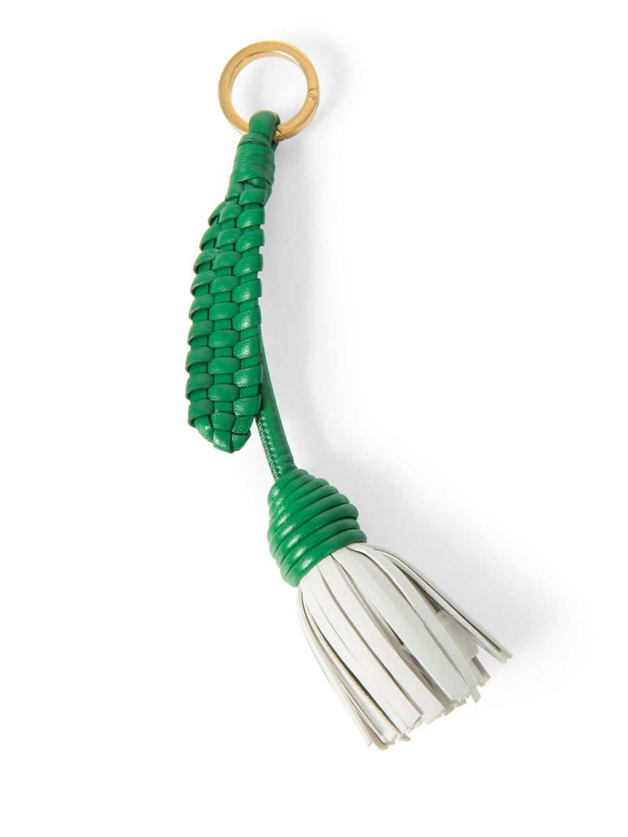 Bottega Veneta Intercciato Leather Daisy Flower Bag Charm