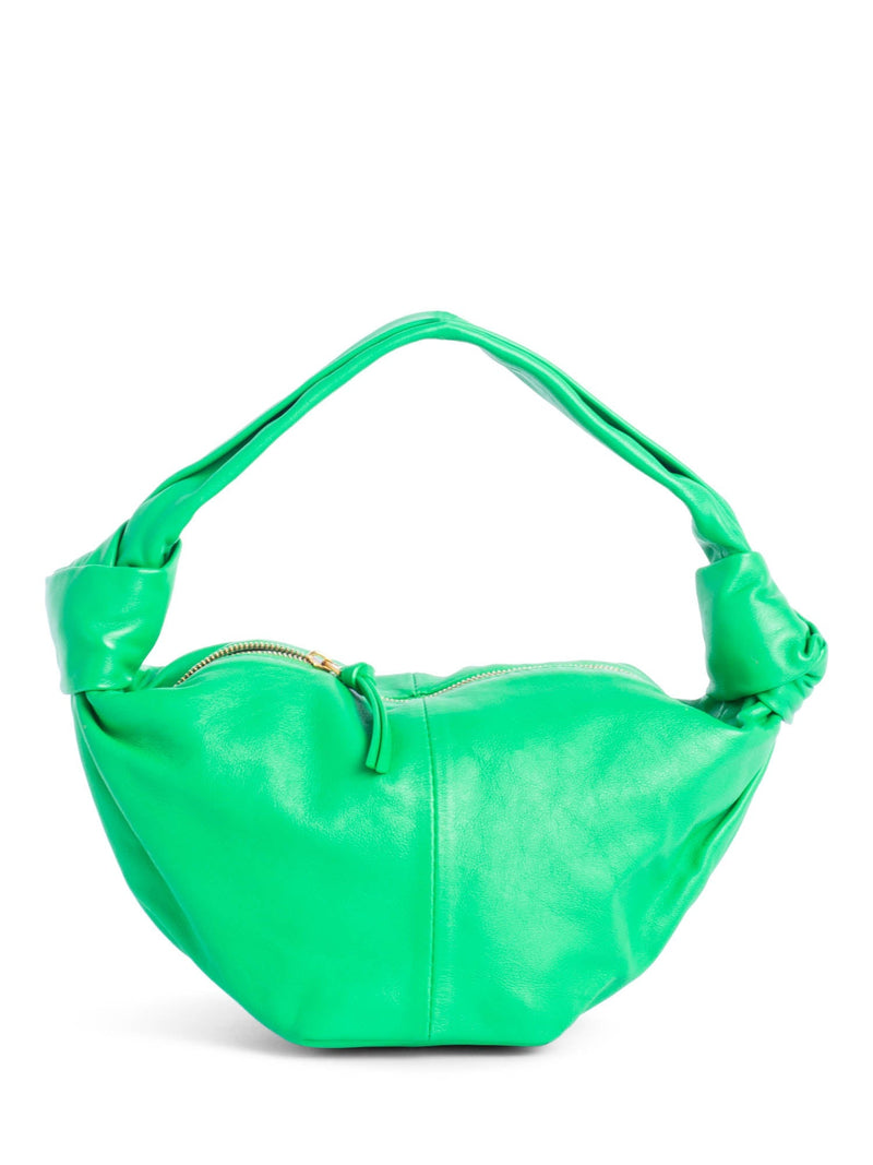 Bottega Veneta Leather Double Knot Top Handle Mini Bag Green-designer resale