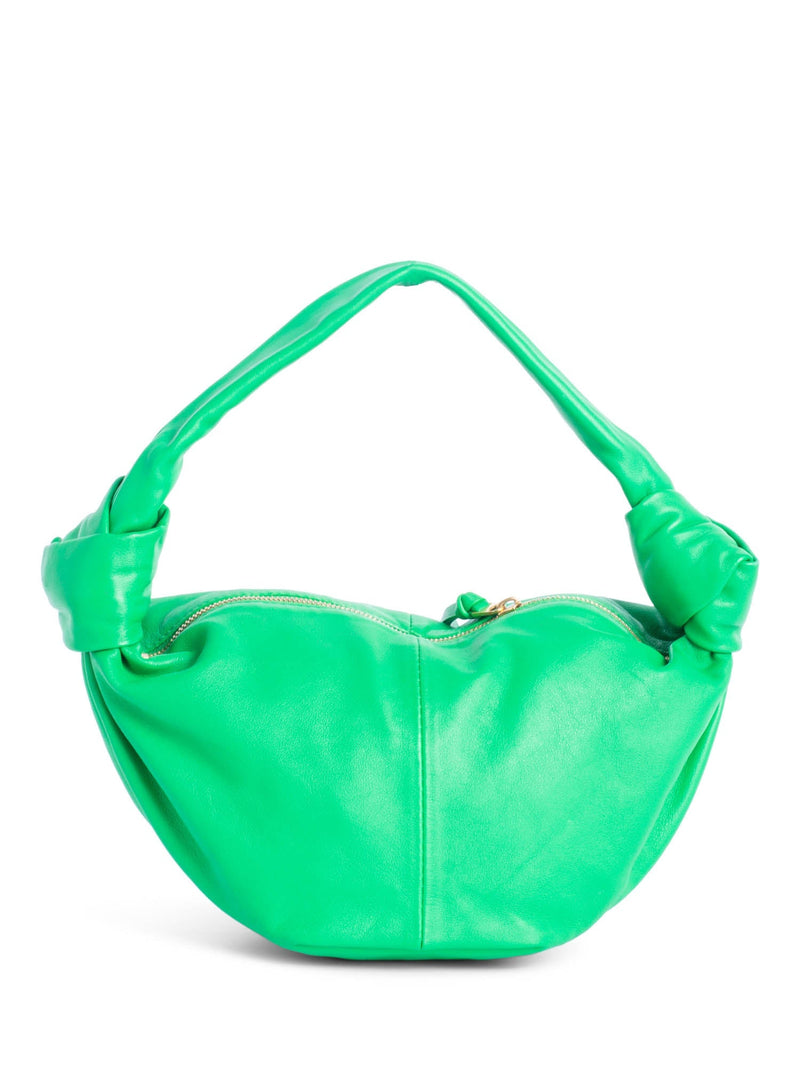 Bottega Veneta Leather Double Knot Top Handle Mini Bag Green-designer resale