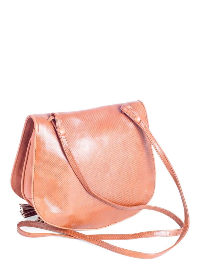 Bottega Veneta Vintage Tassels Leather Messenger Flap Bag Brown-designer resale