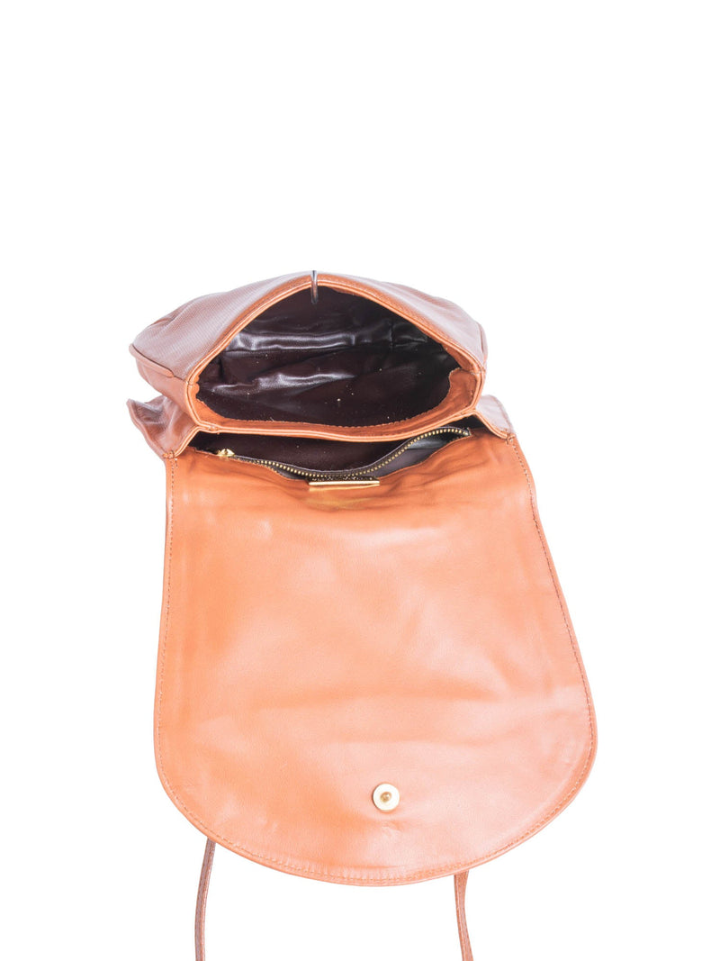 Bottega Veneta Vintage Tassels Leather Messenger Flap Bag Brown-designer resale