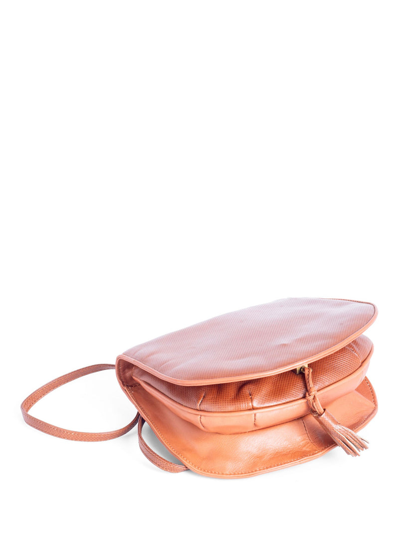 Bottega Veneta Vintage Tassels Leather Messenger Flap Bag Brown-designer resale