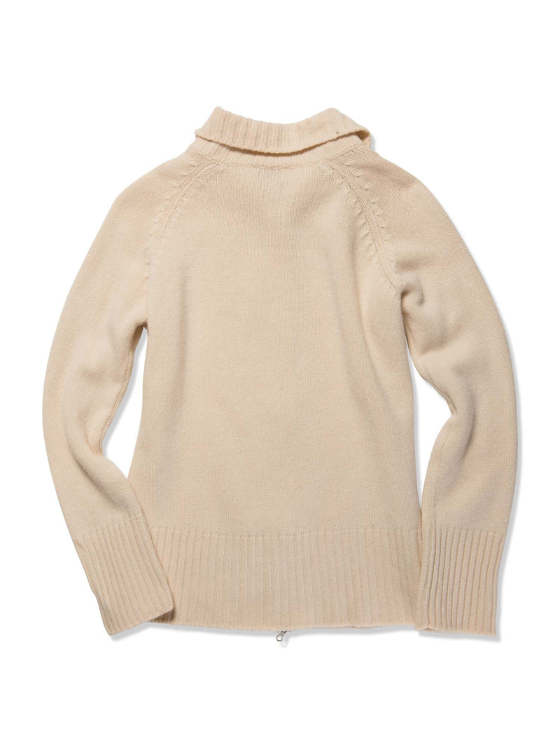 Brunello Cucinelli Cashmere Knit Zippered Cardigan Sweater Ivory-designer resale