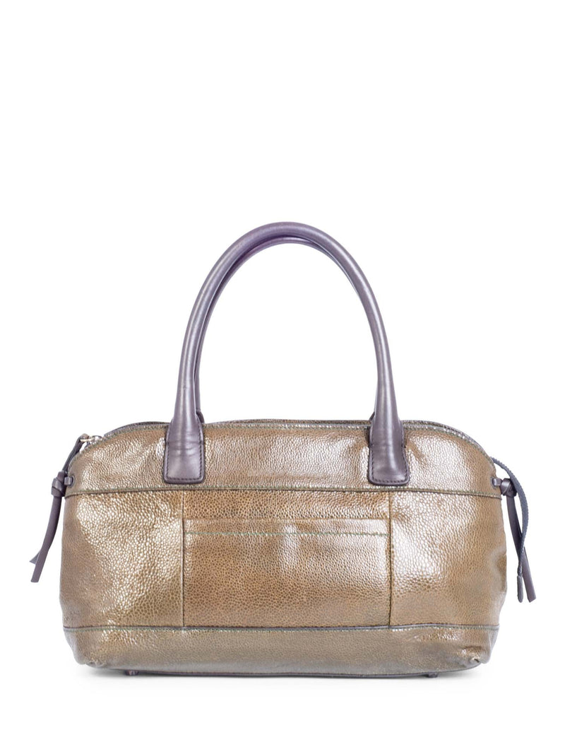 Brunello Cucinelli Leather Top Handle Bag Brown-designer resale