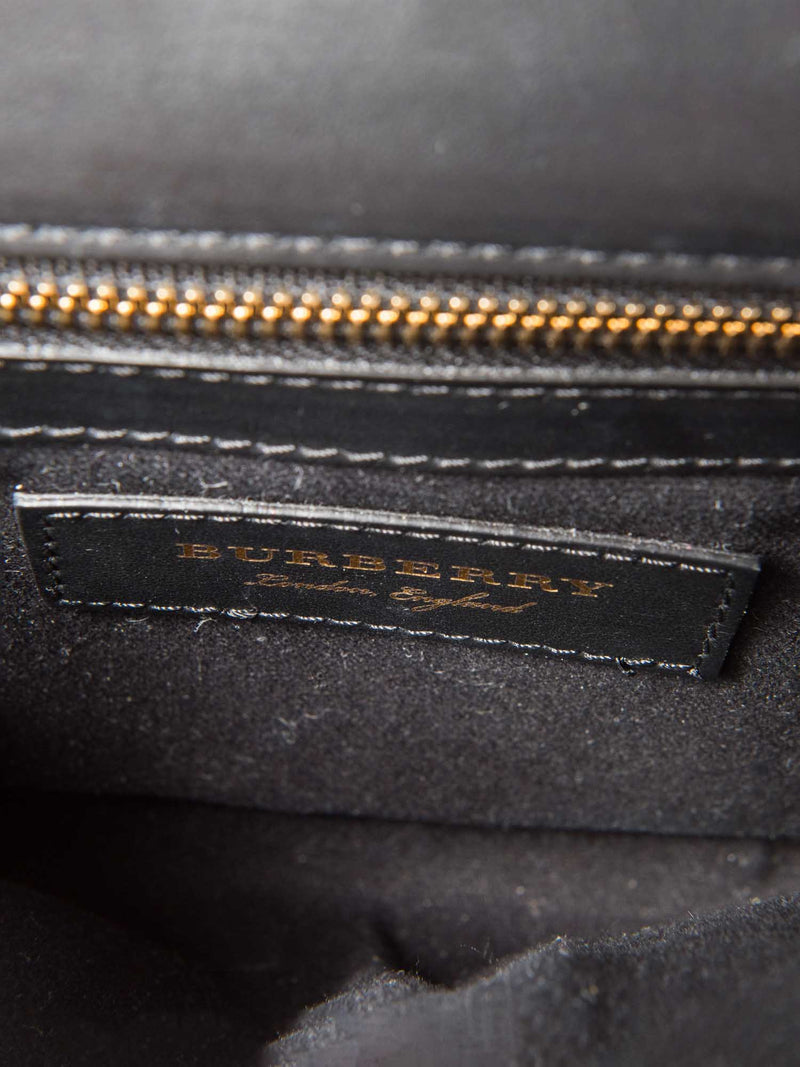 Burberry Haymarket Check Flap Messenger Bag Beige Brown-designer resale