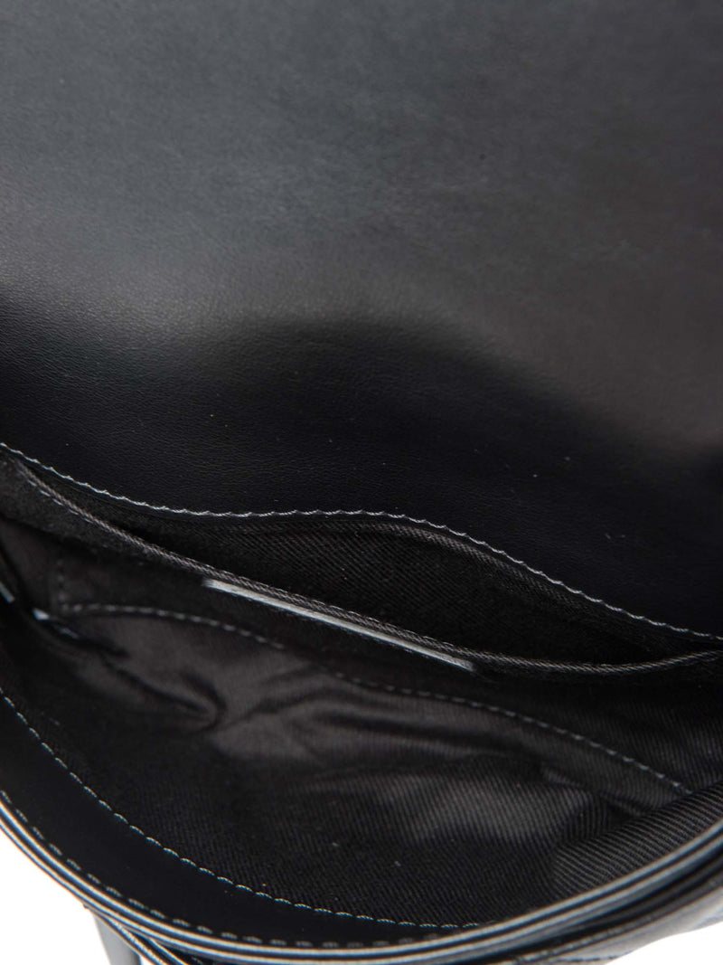 CHANEL CC Logo Quilted Leather Chain Belt Bag Black Silver-designer resale