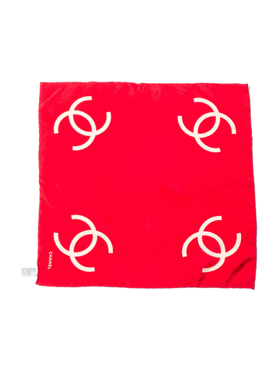 小物 CHANEL Silk Mini Scarf with CC Logo CHANEL-CC-Logo-Silk-Mini-Scarf