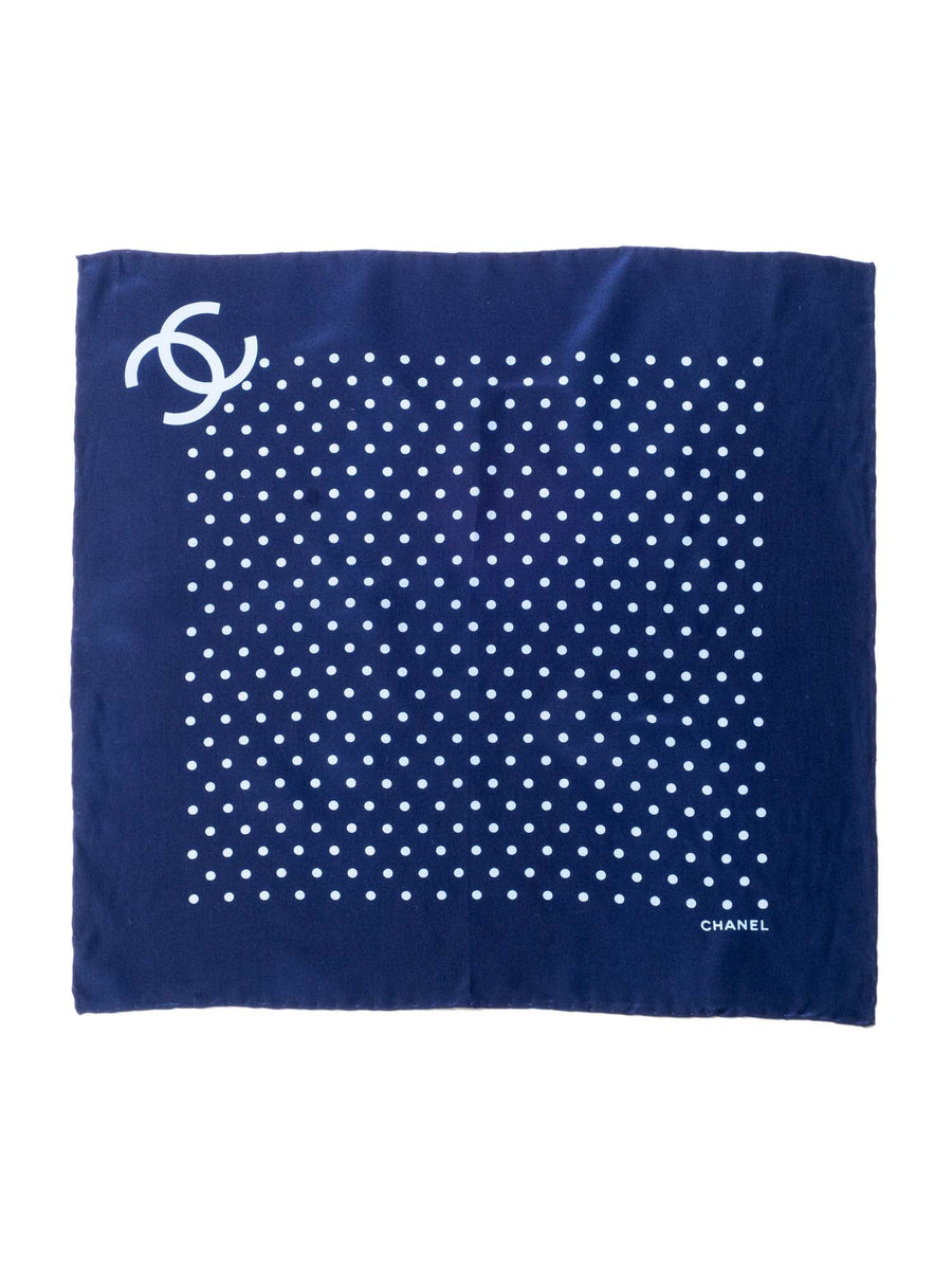 CHANEL-CC-Logo-Silk-Polka-Dot-