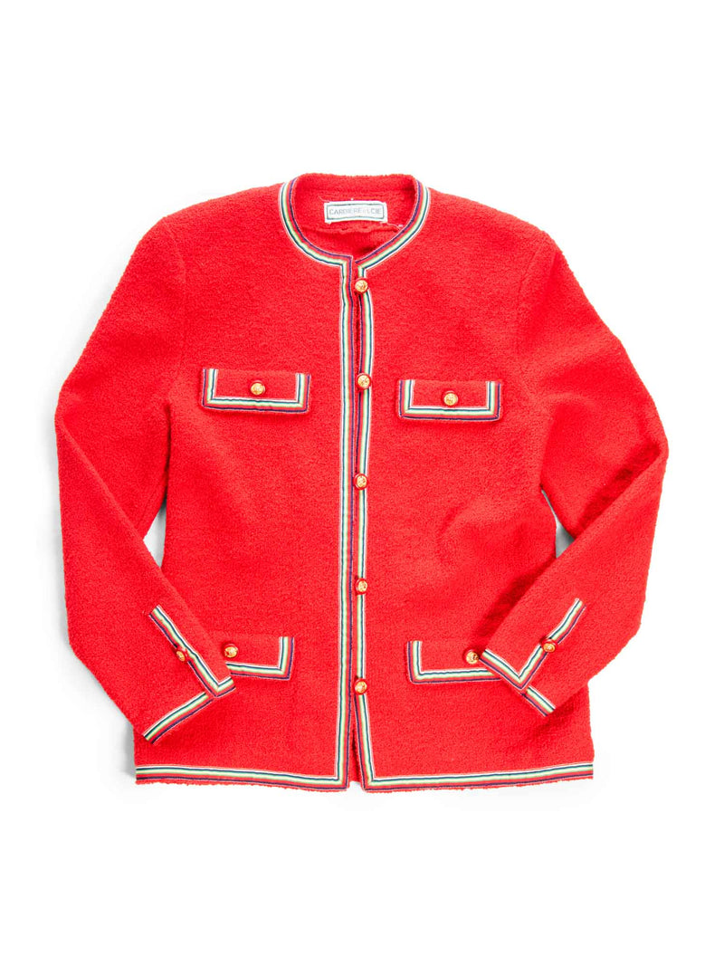 Cardiere et Cie Boucle Jacket Red Multicolor-designer resale