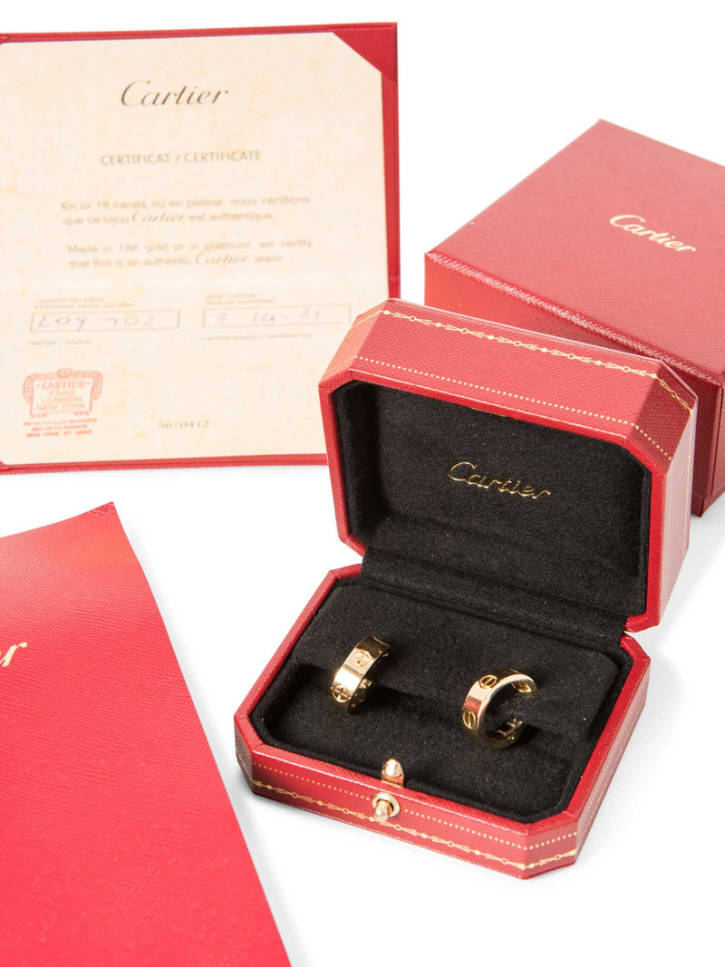 Cartier 18K Gold Love Earrings-designer resale