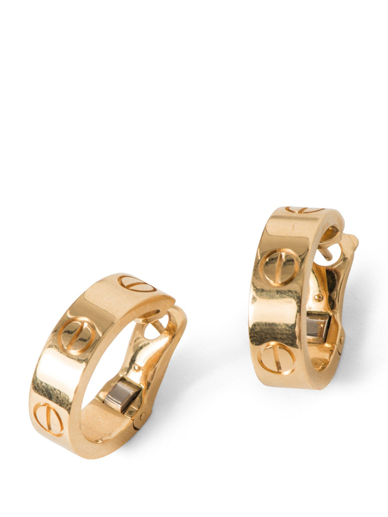Cartier 18K Gold Love Earrings-designer resale