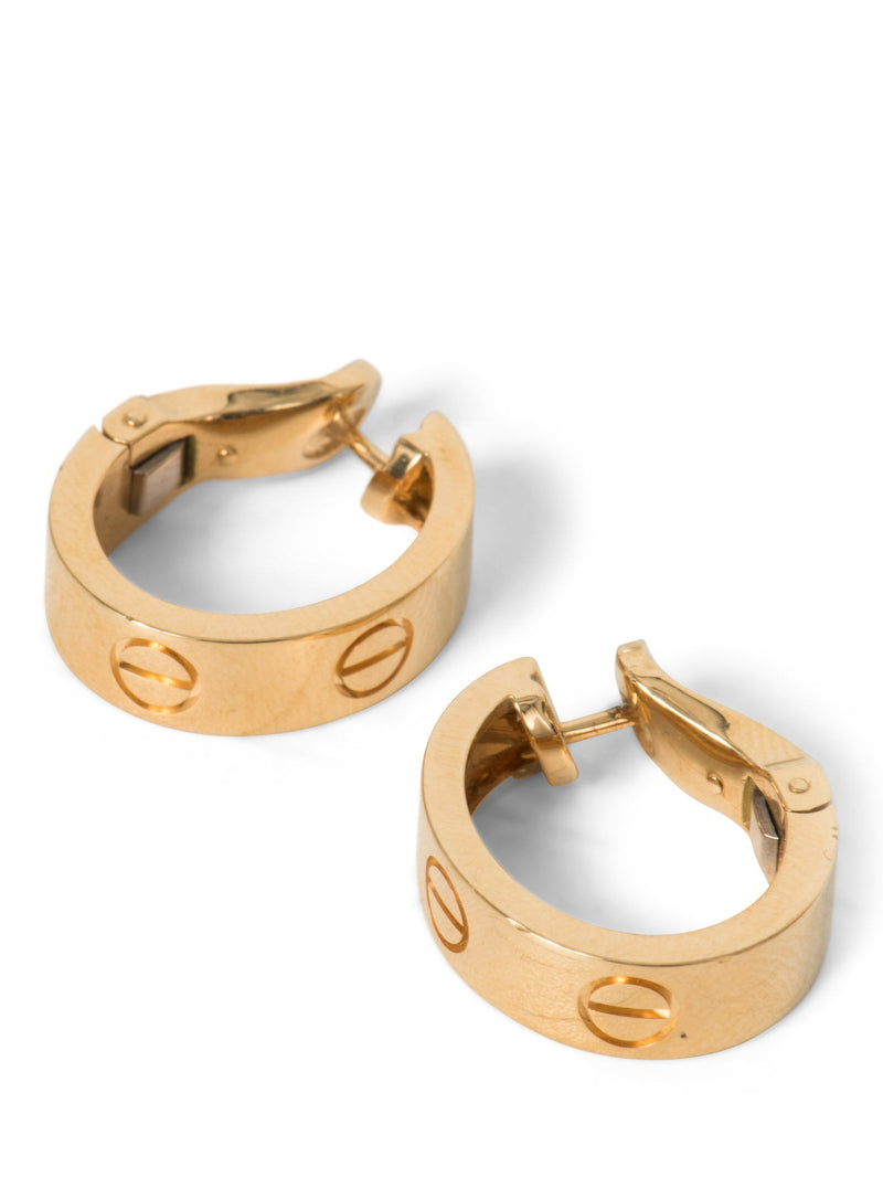 Cartier 18K Gold Love Earrings-designer resale