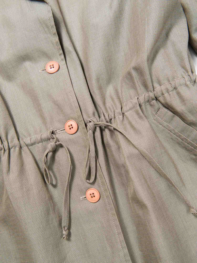 Christian Dior Drawstring Rain Jacket Grey Taupe-designer resale