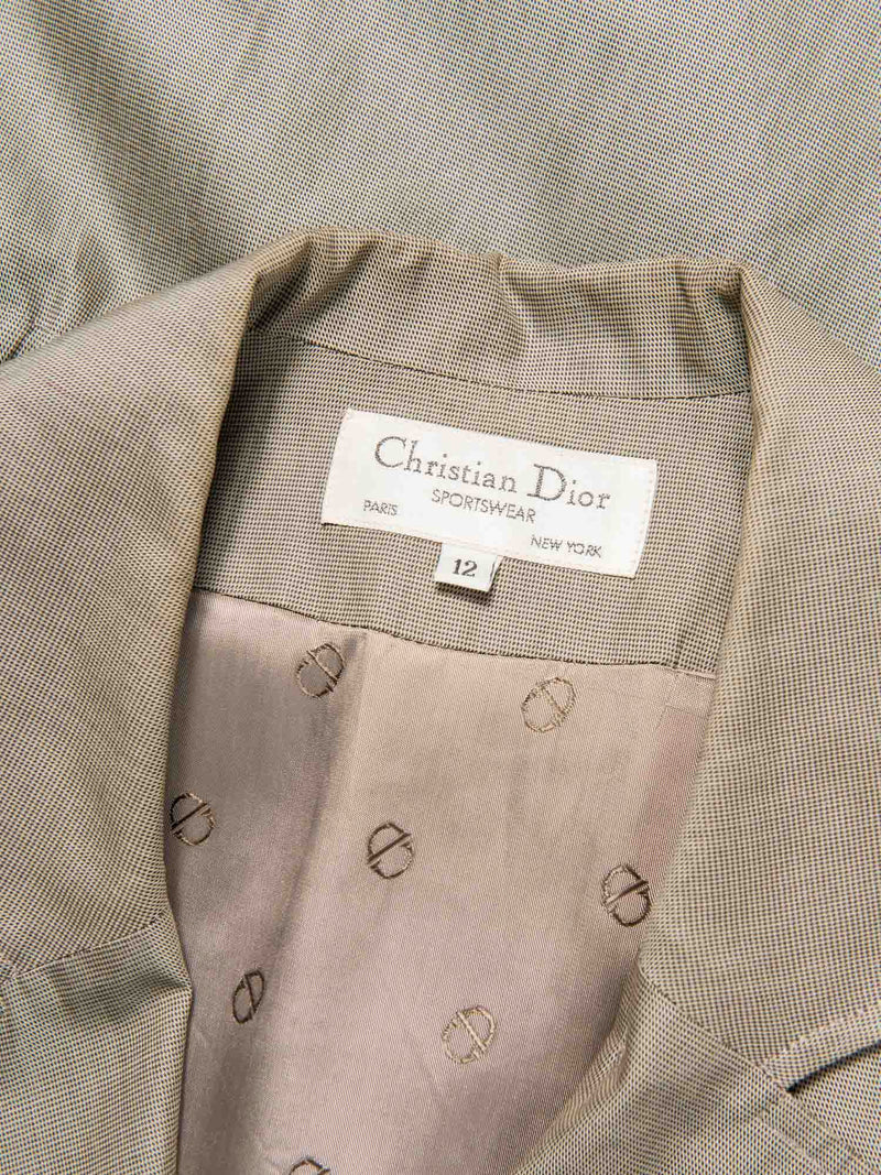 Christian Dior Drawstring Rain Jacket Grey Taupe-designer resale