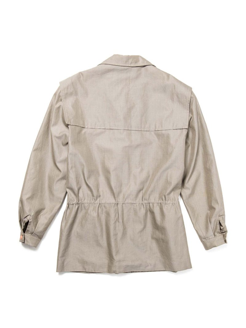 Christian Dior Drawstring Rain Jacket Grey Taupe-designer resale