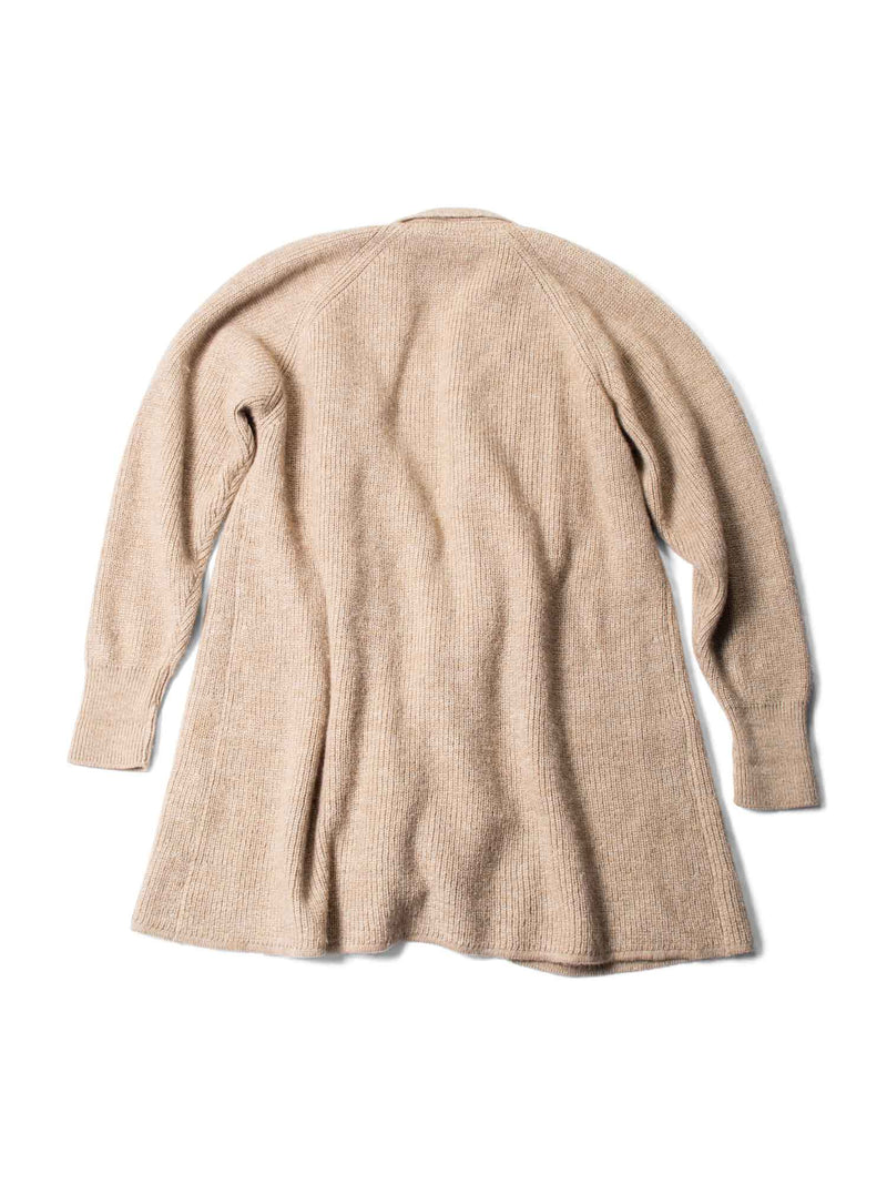 Christian Dior Knit Wool Alpaca Oversized Cardigan Beige-designer resale
