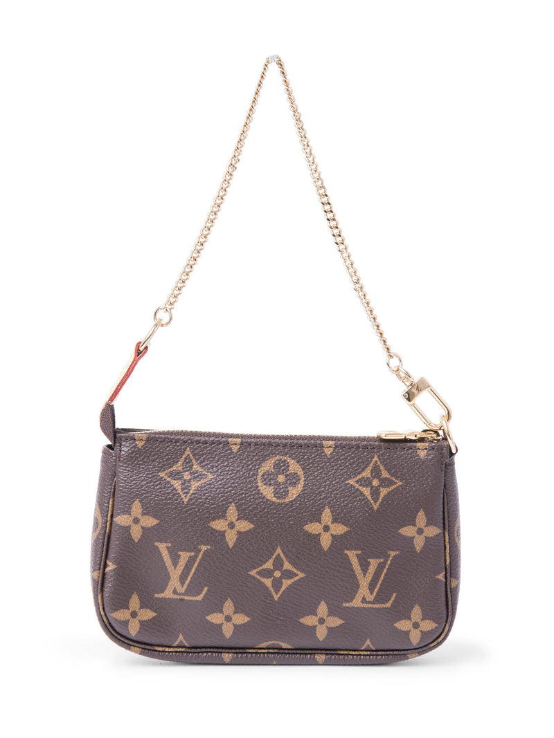 Louis Vuitton Monogram Pochette on Chain Brown