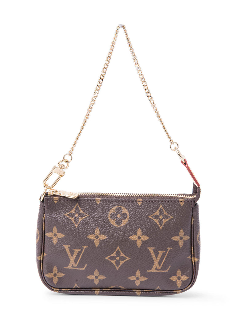 Louis Vuitton Monogram Pochette on Chain Brown