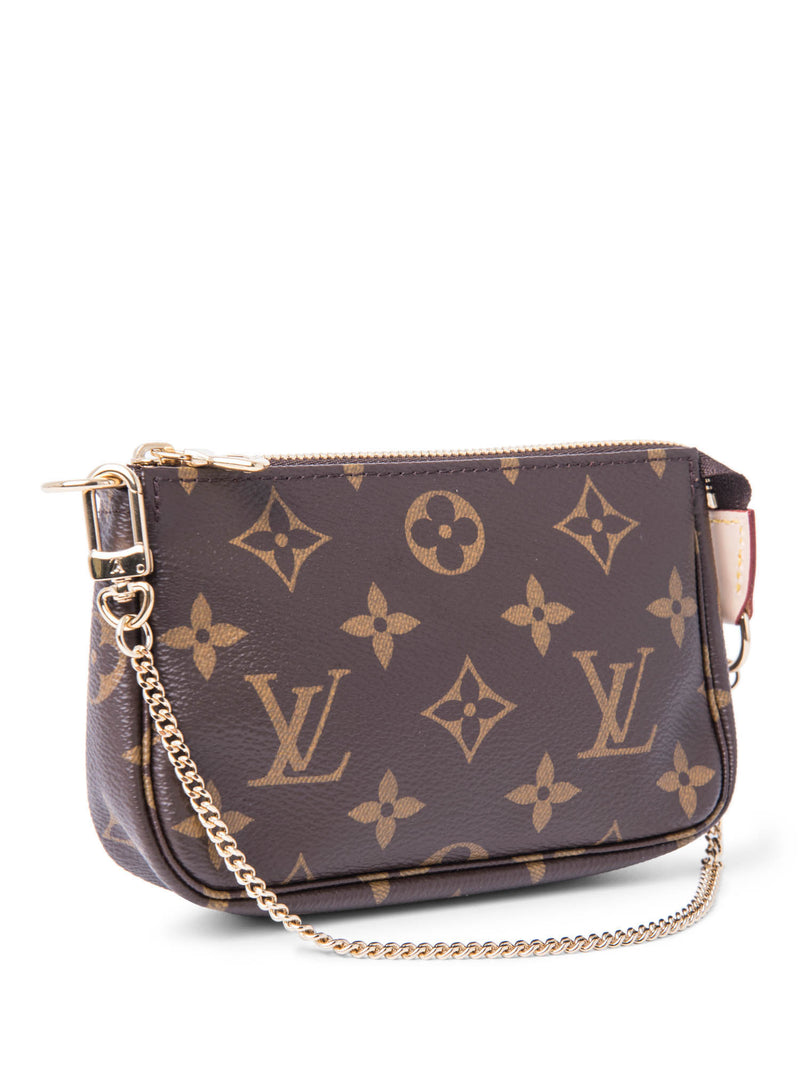 Louis Vuitton Monogram Pochette on Chain Brown