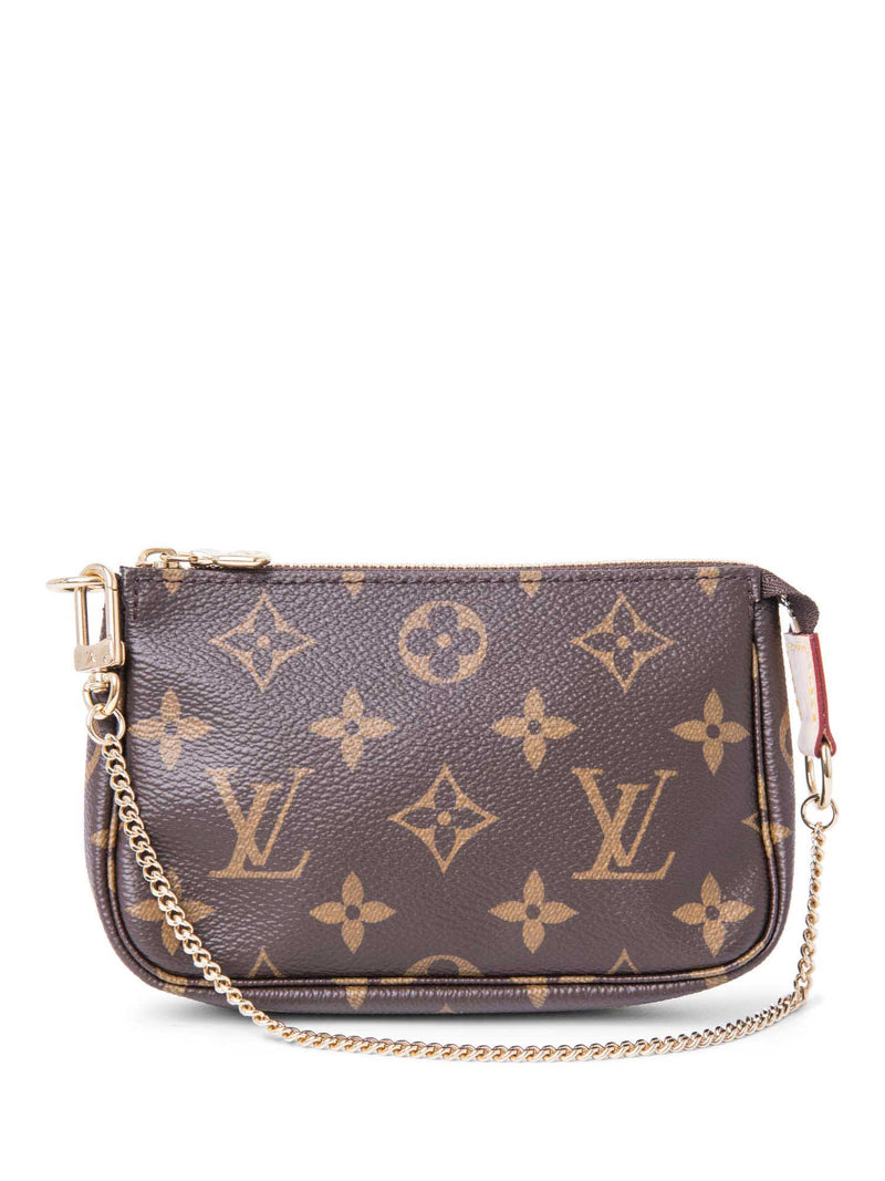 Louis Vuitton Monogram Pochette on Chain Brown