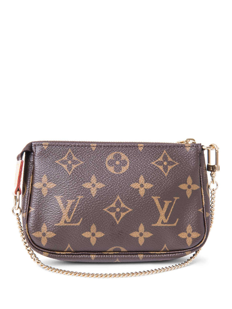 Louis Vuitton Monogram Pochette on Chain Brown