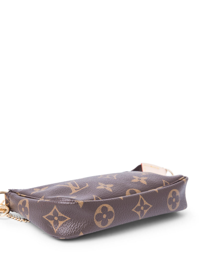 Louis Vuitton Monogram Pochette on Chain Brown