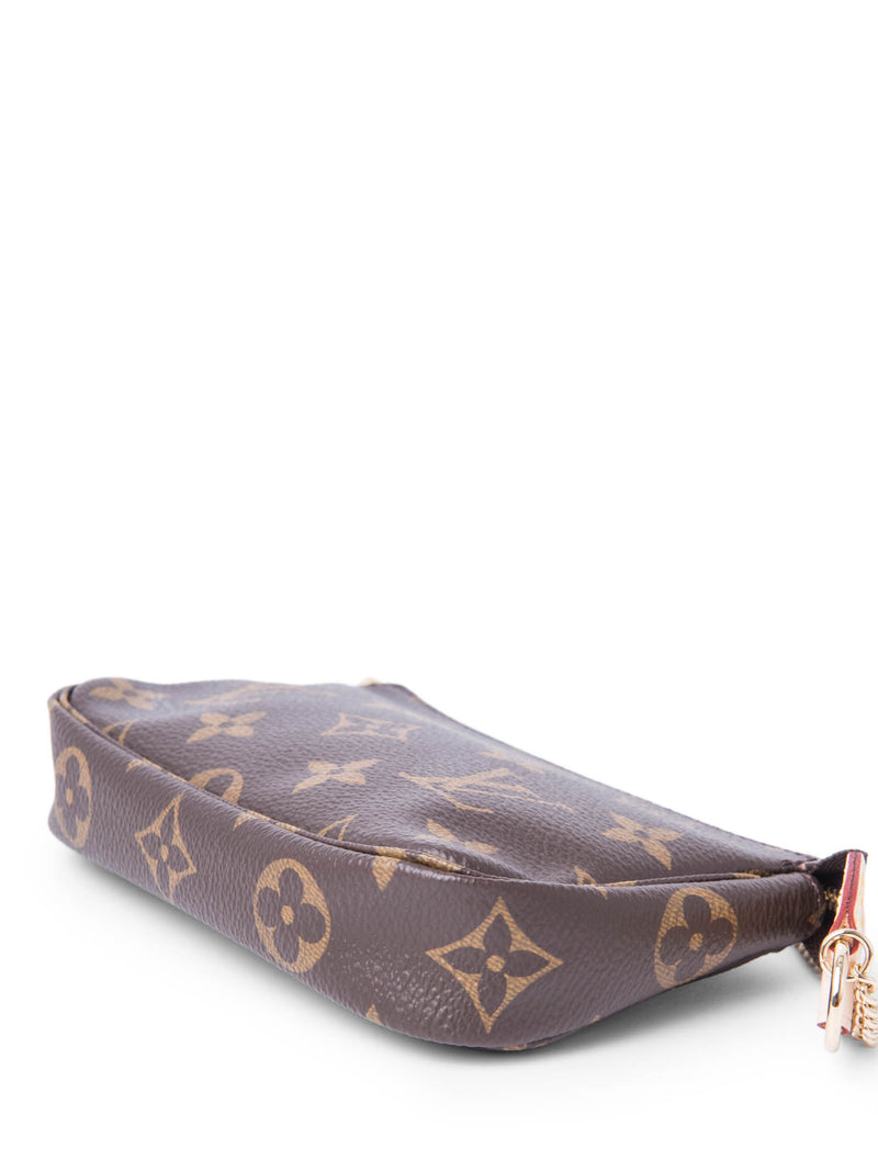 Louis Vuitton Monogram Pochette on Chain Brown
