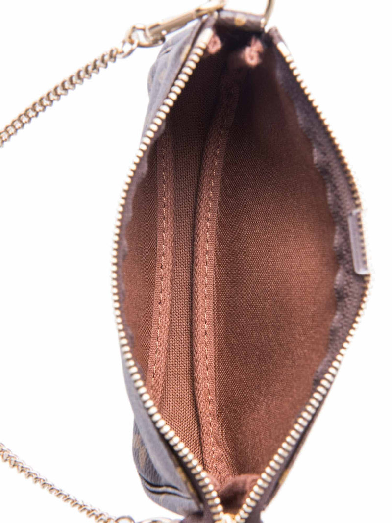 Louis Vuitton Monogram Pochette on Chain Brown