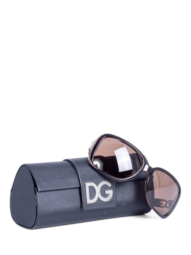 Dolce & Gabbana Logo Marble Sunglasses Brown-designer resale