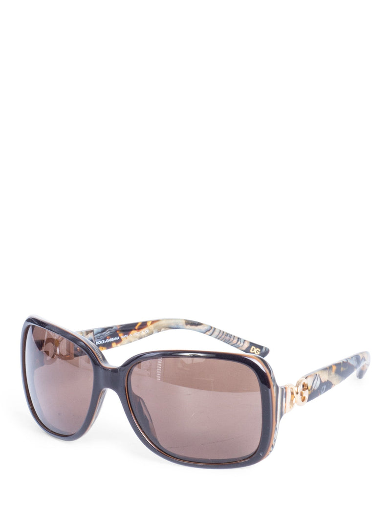 Dolce & Gabbana Logo Marble Sunglasses Brown-designer resale