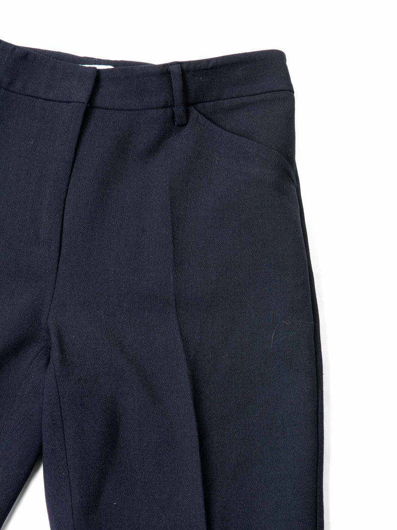 Dolce and Gabbana Wool Cuffed Pants Black-designer resale