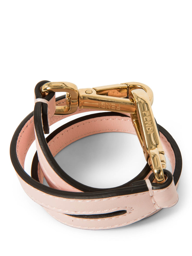 Fendi Logo Leather Dual Strap Pink Gold-designer resale