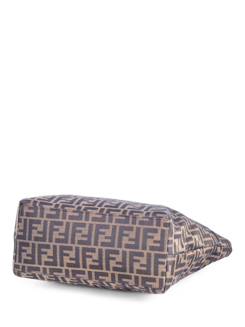 Fendi Vintage FF Logo Zucca Canvas Tote Bag Brown-designer resale