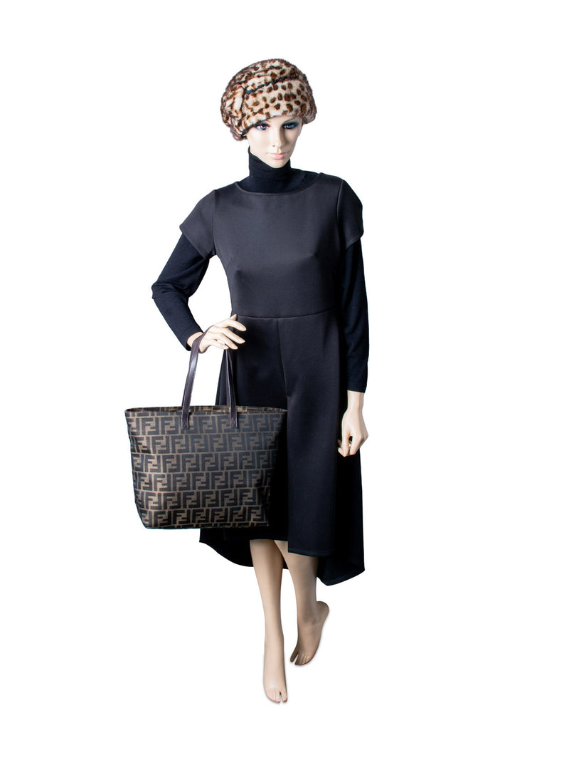 Fendi Vintage FF Logo Zucca Canvas Tote Bag Brown-designer resale