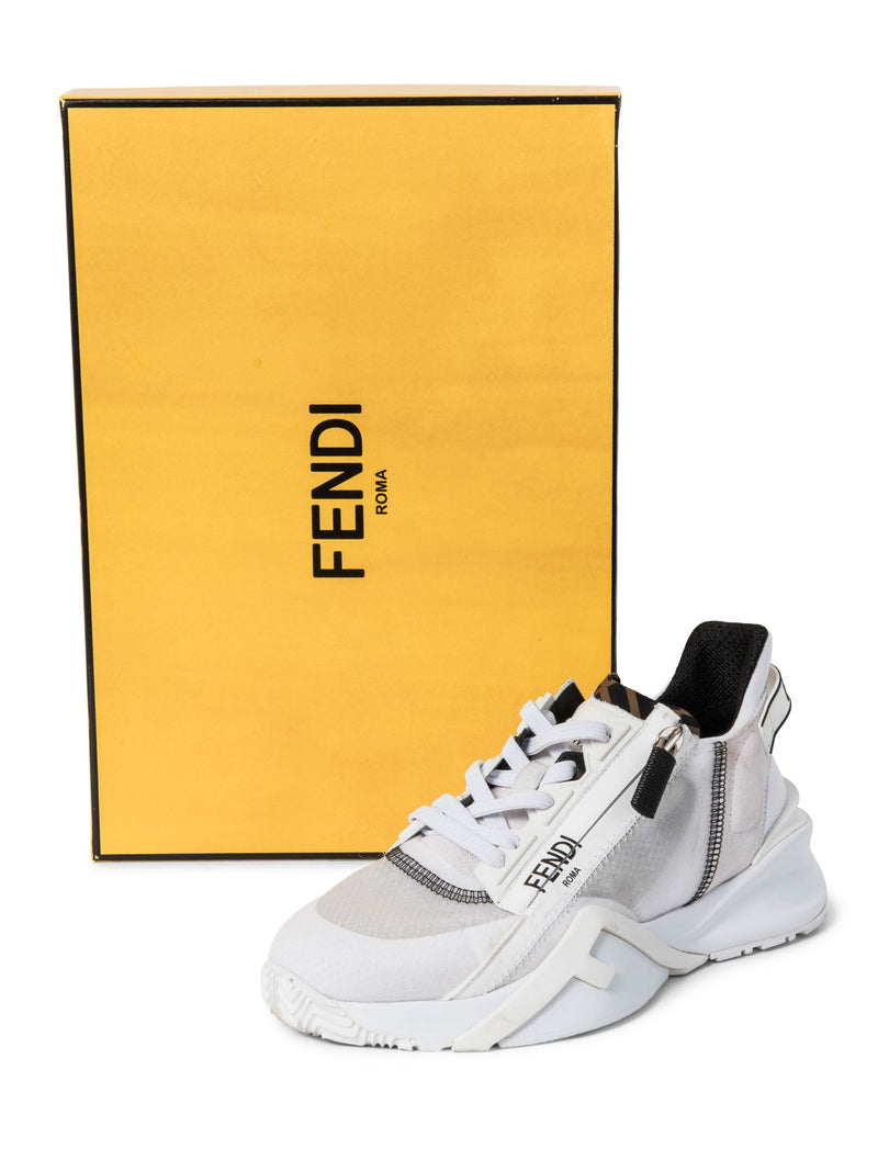 Fendi Zucca Logo Translucent Chunky Sneakers White-designer resale