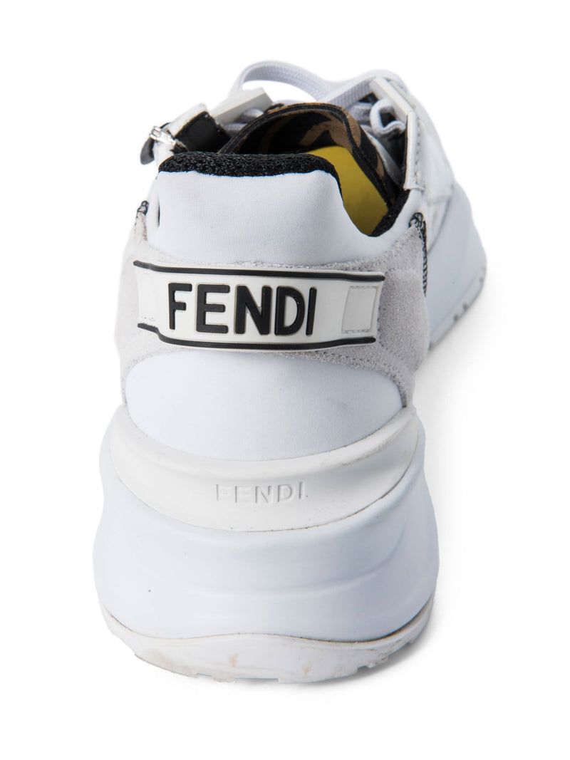 Fendi Zucca Logo Translucent Chunky Sneakers White-designer resale