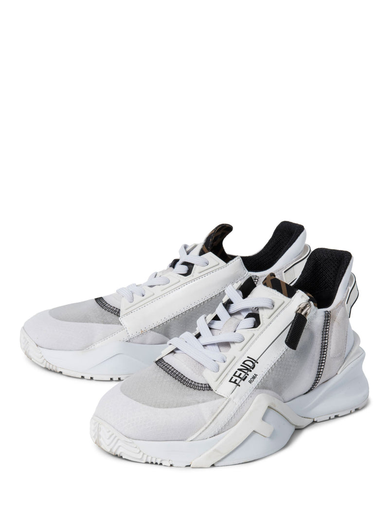 Fendi Zucca Logo Translucent Chunky Sneakers White-designer resale