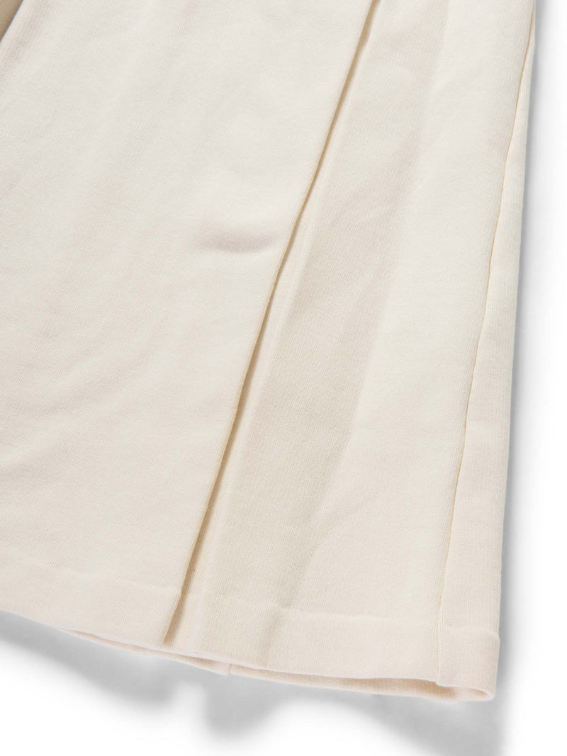 Gucci GG Logo Embroidered Pleated Mini Dress Ivory-designer resale