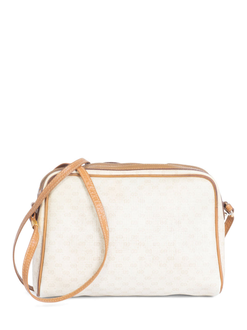 Gucci Vintage GG Supreme Messenger Bag Beige Brown-designer resale