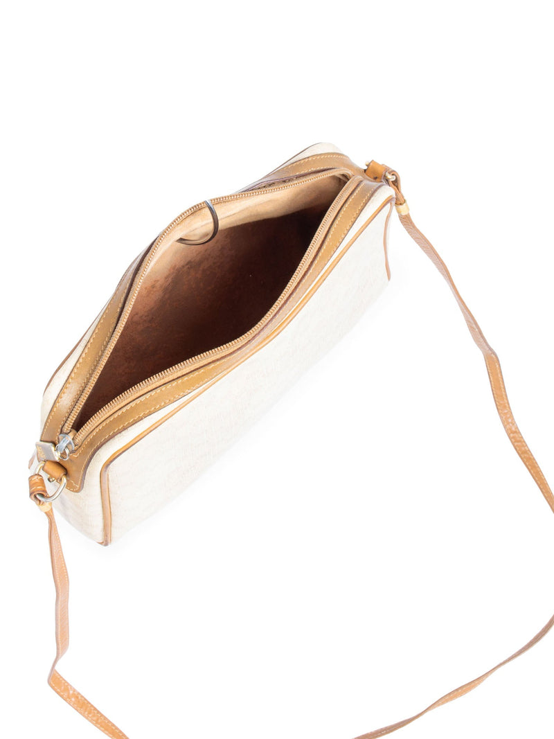 Gucci Vintage GG Supreme Messenger Bag Beige Brown-designer resale