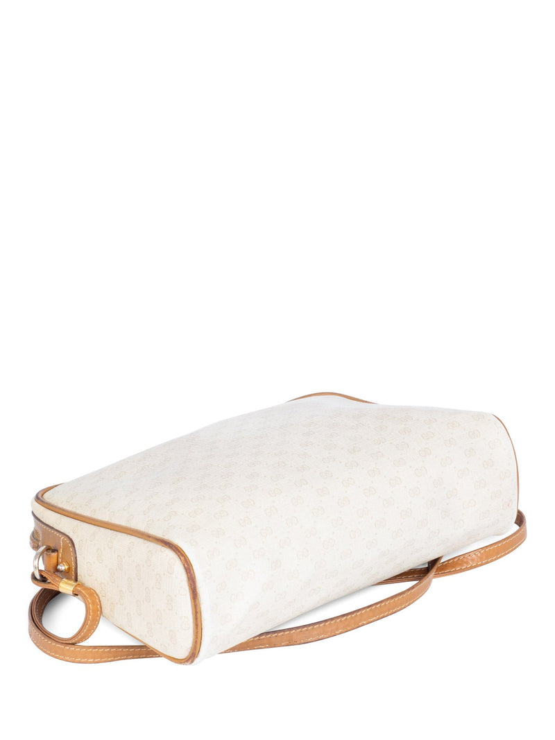 Gucci Vintage GG Supreme Messenger Bag Beige Brown-designer resale