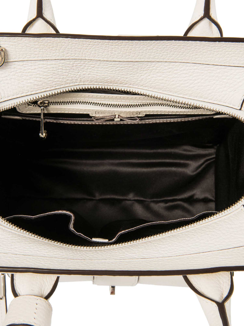 Henri Bendel Leather Top Handle Bag Backpack White-designer resale
