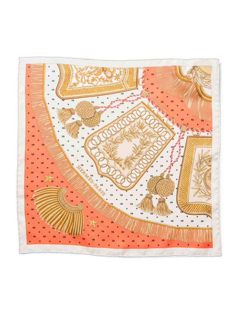 Hermes Silk Mini Pocket Scarf Orange-designer resale