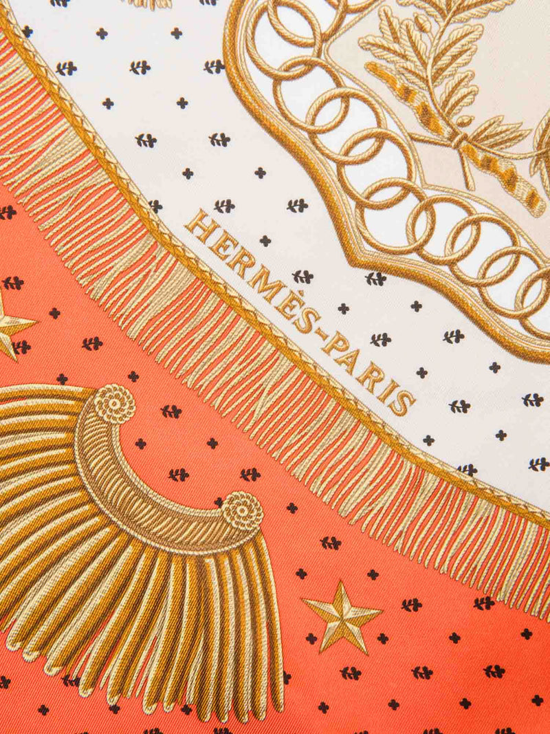 Hermes Silk Mini Pocket Scarf Orange-designer resale