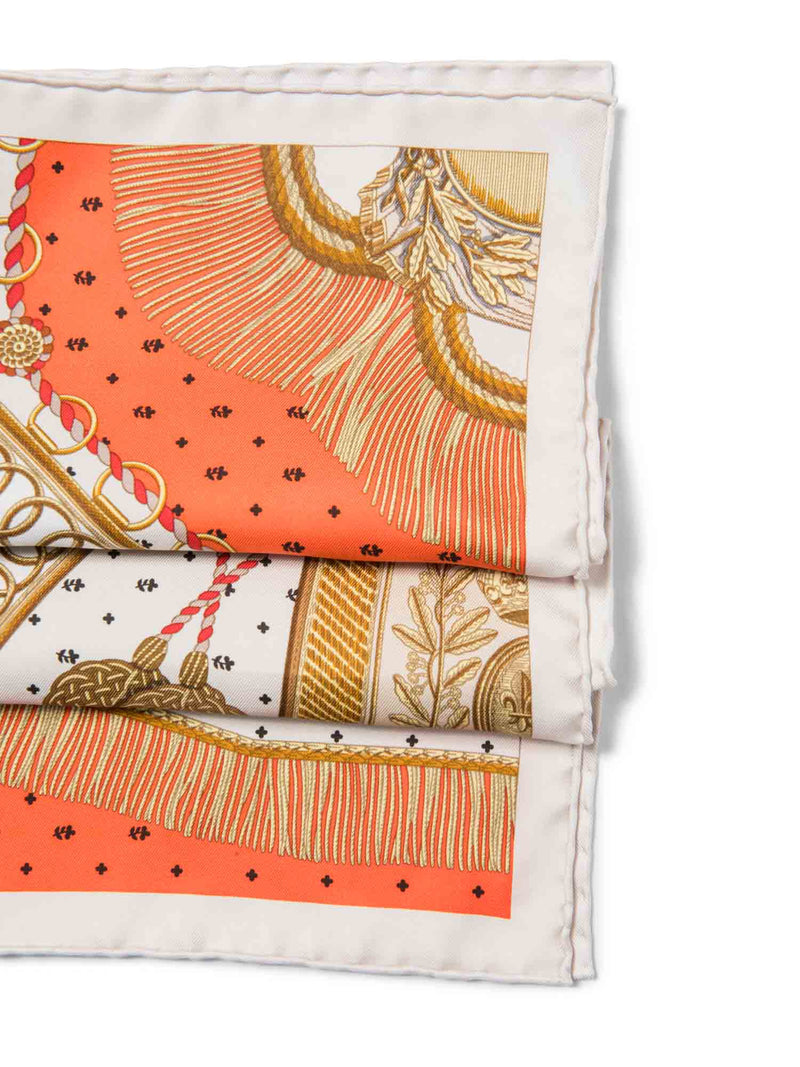 Hermes Silk Mini Pocket Scarf Orange-designer resale