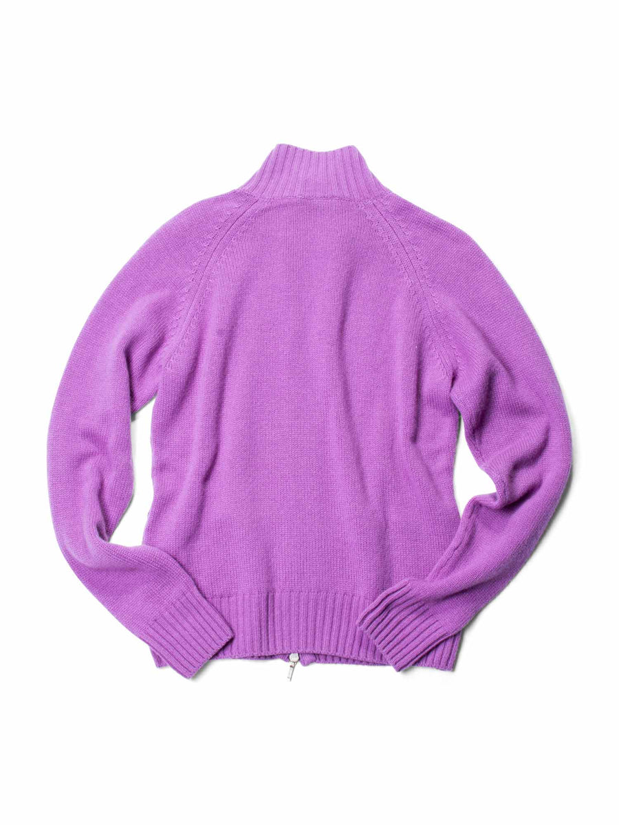 Loro Piana(ロロピアーナ) 長袖セーター サイズ44 L レディース - ライトパープル×パープル Loro-Piana-Cashmere-Zip-